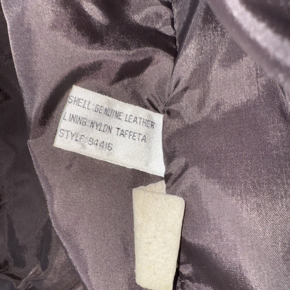 Wilsons Leather Jacket Vintage 70s Womens Black Sherpa biker Bomb Jacket Size 42 - Picture 8 of 9